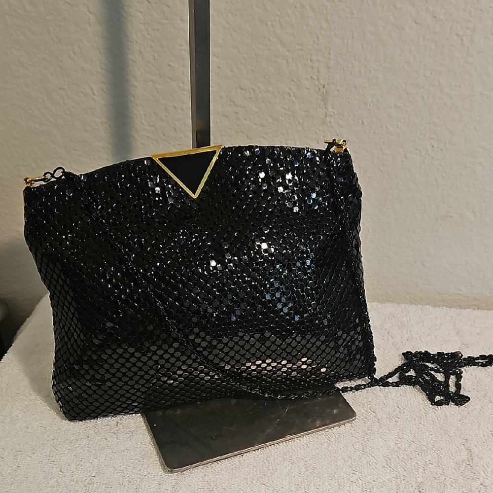 Elegant Black Sequin Evening Bag